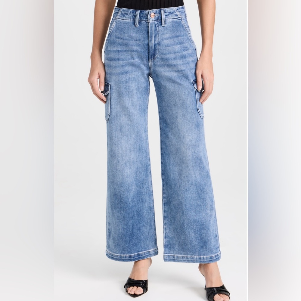 PAIGE Carly Cargo Wide Leg Jeans 25